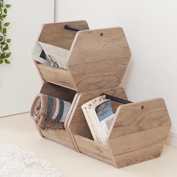 Wood Storage Bins & Baskets at