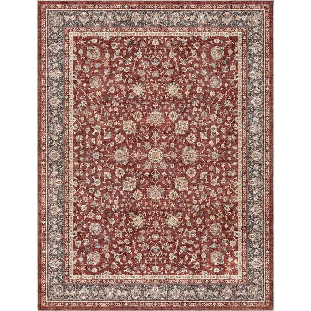 Rome Rust Rug Well Woven Asha Rome Vintage, Oriental Persian, Red 3 ft. 3 in. x 5 ft ...