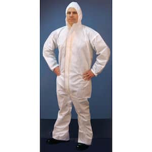 Microporous Disposable Coverall With Hood, Lg