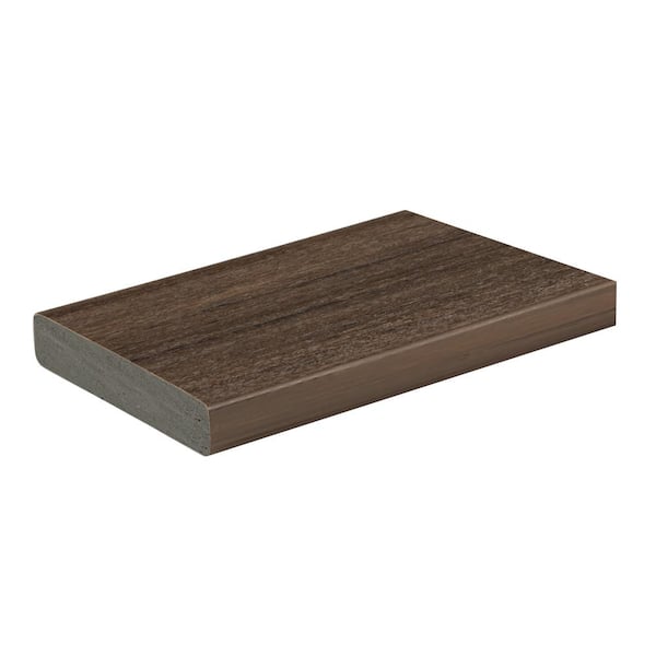 TimberTech Advanced PVC Vintage 5/4 in. x 6 in. x 1 ft. Square English Walnut PVC Sample (Actual: 1 in. x 5 1/2 in. x 1 ft)