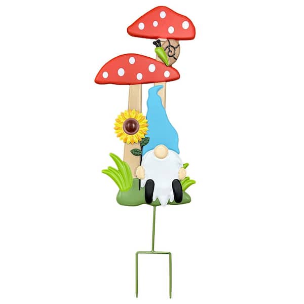 PRIVATE BRAND UNBRANDED 33in Yard Art-Gnome Mushroom