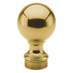Polished Brass Ball Finial for 2 in. Outside Diameter Tubing