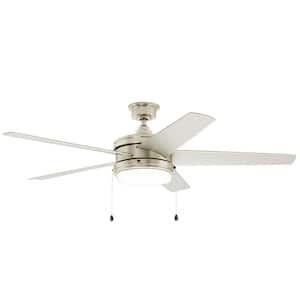 Portwood 60 in. LED Indoor/Outdoor Brushed Nickel Ceiling Fan