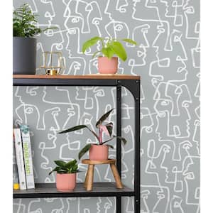 Gestures Chalk Vinyl Peel and Stick Wallpaper Roll (Covers 30.75 sq. ft.)