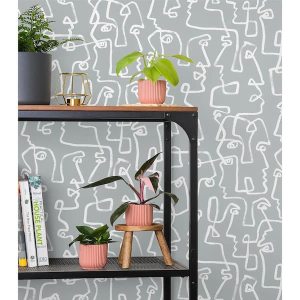 Gestures Chalk Vinyl Peel and Stick Wallpaper Roll (Covers 30.75 sq. ft.)