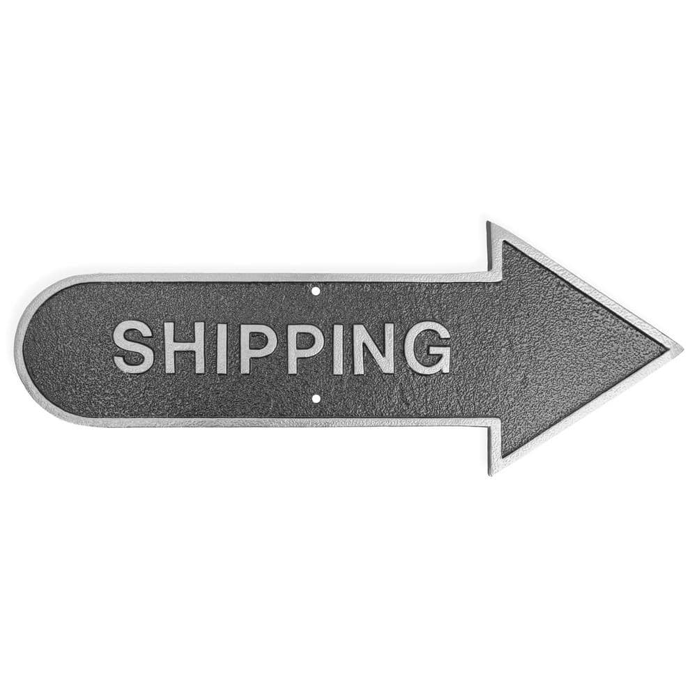 6 in. x 15.5 in. Right Arrow Shipping Statement Plaque Sign-Swedish Iron price history on PriceWatchPro