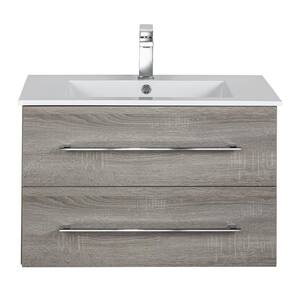 Kato 30 in. W x 19 in. D x 20 in. H Dorato Wall-Mounted Rectangle Basin with Vanity Top