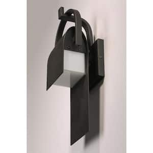 Laredo 1-Light Rustic Forge Integrated LED Outdoor Wall Lantern Sconce