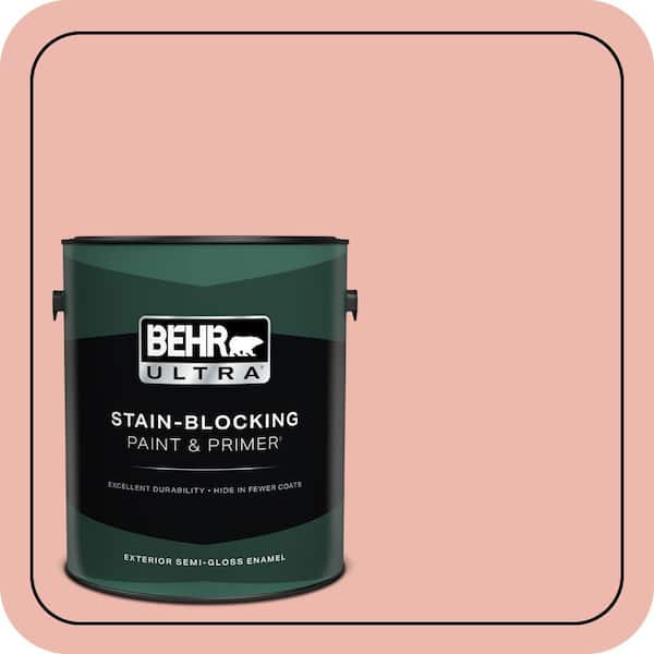 BEHR ULTRA 1 gal. #M170-3 Carnation Coral Semi-Gloss Enamel Exterior Paint & Primer
