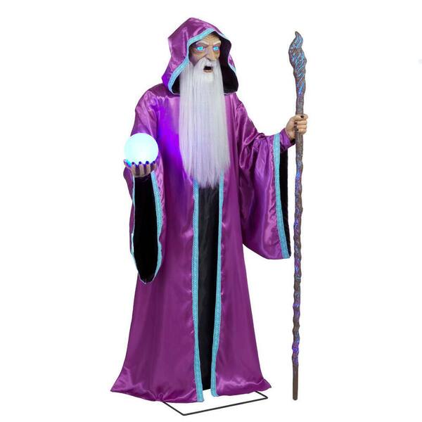 Home Accents Holiday 6 ft Animated Illuminated Wizard Halloween Animatronic  22SV23265 - The Home Depot