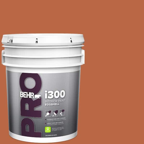 BEHR PRO 5 gal. #HDC-FL15-01 Pumpkin Drizzle Eggshell Interior Paint