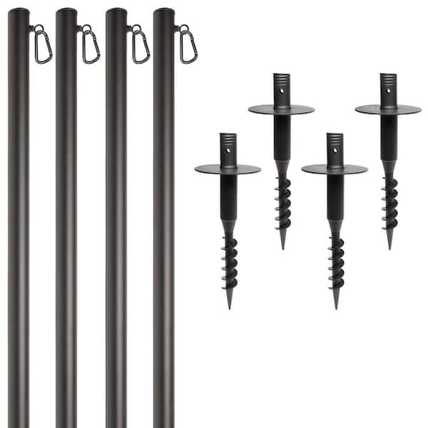 Simple Living Solutions ProDec Patio Lights Screw-In Hooks - Black