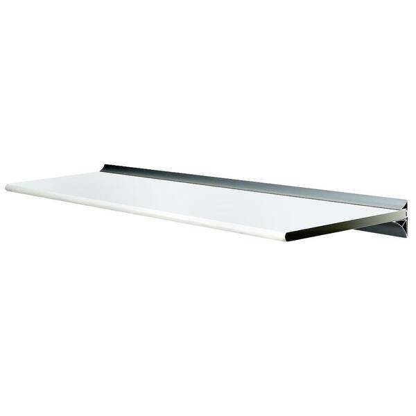 Wallscapes Gallery White Shelf with Silver Bracket Shelf Kit (Price Varies By Size)