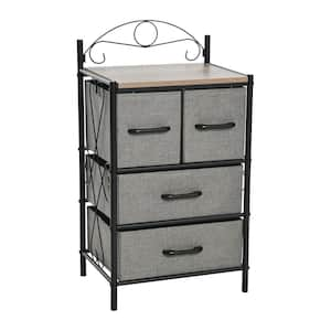 Victoria Ashwood Black and Gray 31.7 in. Accent Cabinet with 4-Drawers