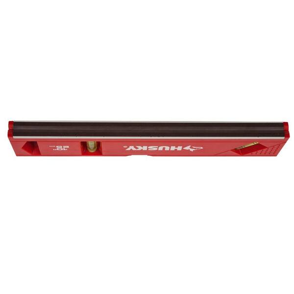 Husky - 24 in. Box Level with OPTIVISION Plus Free 10 in. Magnetic Torpedo Level with Metal Frame