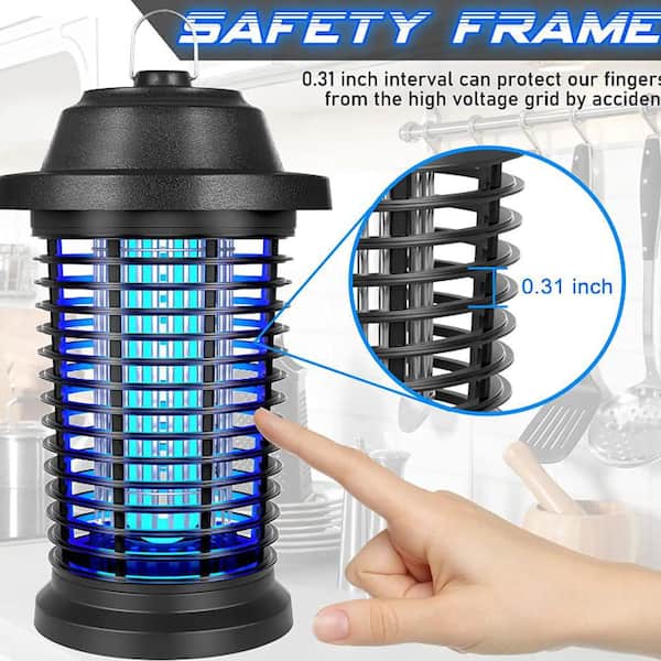 Afoxsos Portable LED Light Fly Trap Catcher Electric Bug Zapper Mosquito Insect Killer Lamp, White