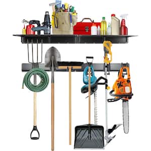 Everbilt 64 in. Expandable Wall Mount Tool Organizer Black and Gray 18020 -  The Home Depot