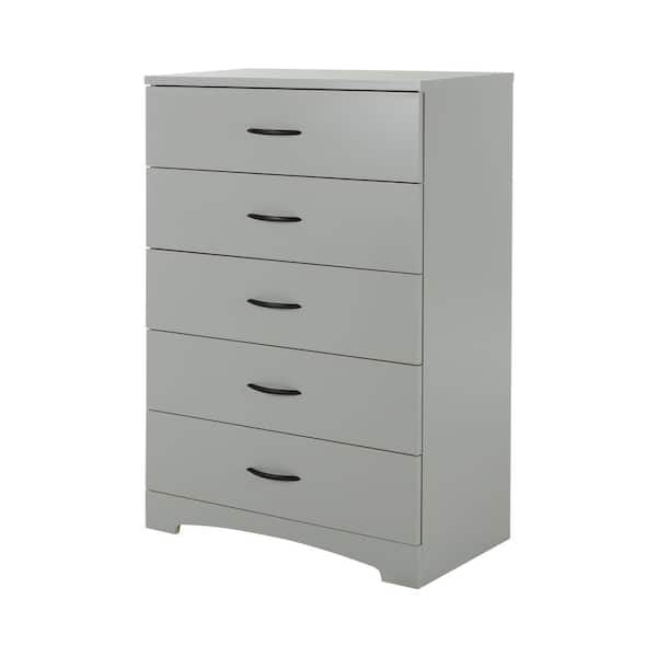 South Shore Step One 5-Drawer Soft Gray Chest of Drawers