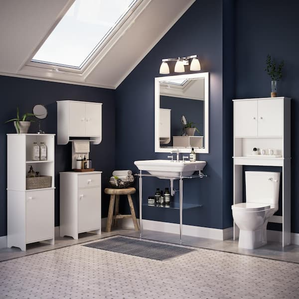 RiverRidge Medford 22.06-in x 20.19-in x 7.75-in White Bathroom Wall Cabinet