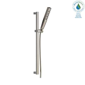 Zura 5-Spray Hand Shower with Wall Bar and H2Okinetic Spray in Stainless