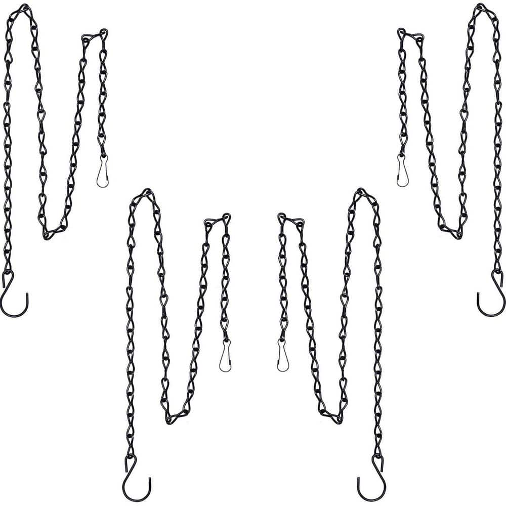35 in. Iron Bird House Hanger, Hanging Chain for Hanging Bird Feeders, Birdbaths, Planters and Lanterns, Black (4-Pack) price history on PriceWatchPro