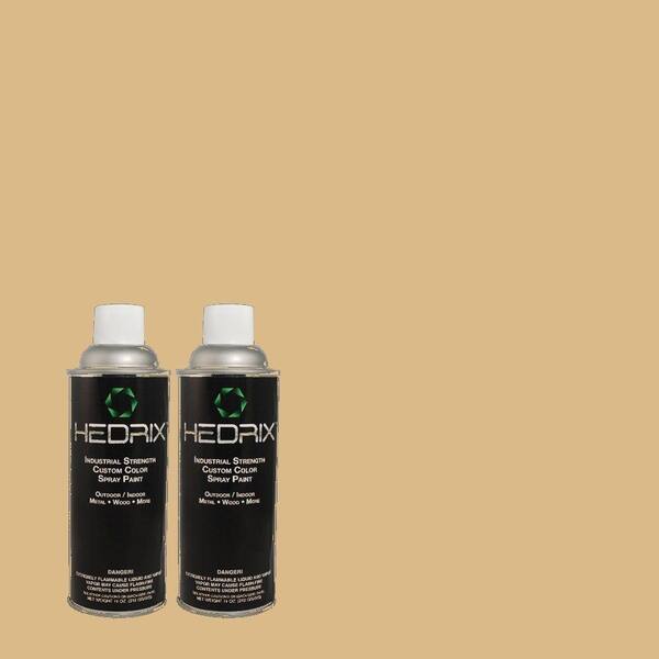 Hedrix 11 oz. Match of 320F-4 Desert Camel Semi-Gloss Custom Spray Paint (2-Pack)
