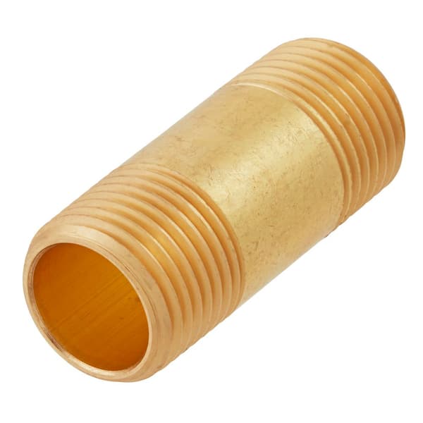 1/2 in. x 2 in. MIP Brass Nipple Fitting