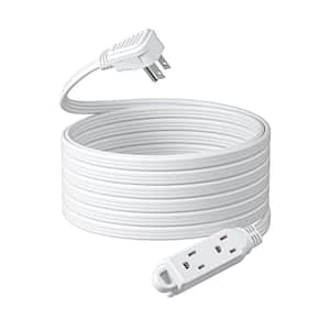 25 ft. 16/3 AWG Indoor Extension Cord with 3-Prong 3 Outlets and SPT-3 Cord, White, 1-Pack