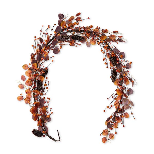 6 ft. Fall Unlit Eucalyptus Berry Garland
