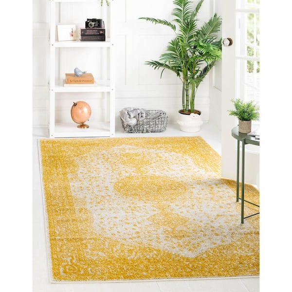 Bromley Midnight Yellow 5' 1 x 8' 0 Area Rug