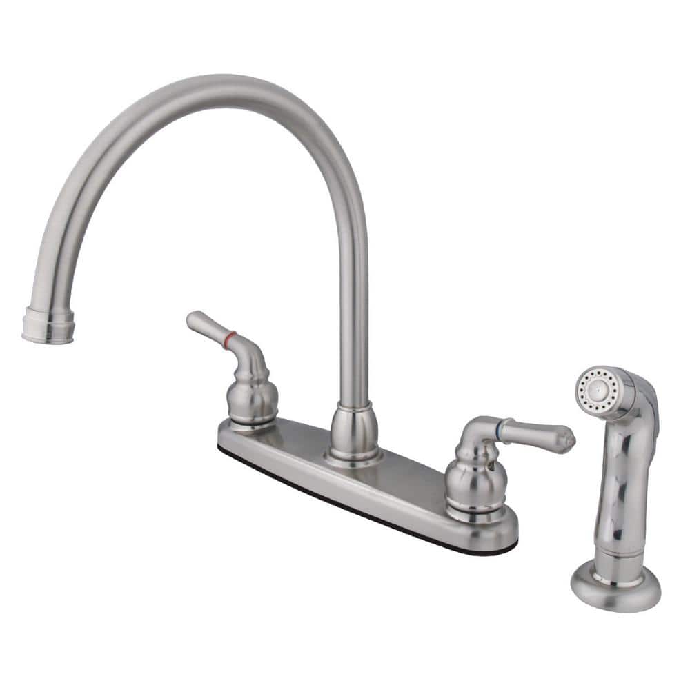 Kingston Brass Magellan 2Handle Standard Kitchen Faucet with Side