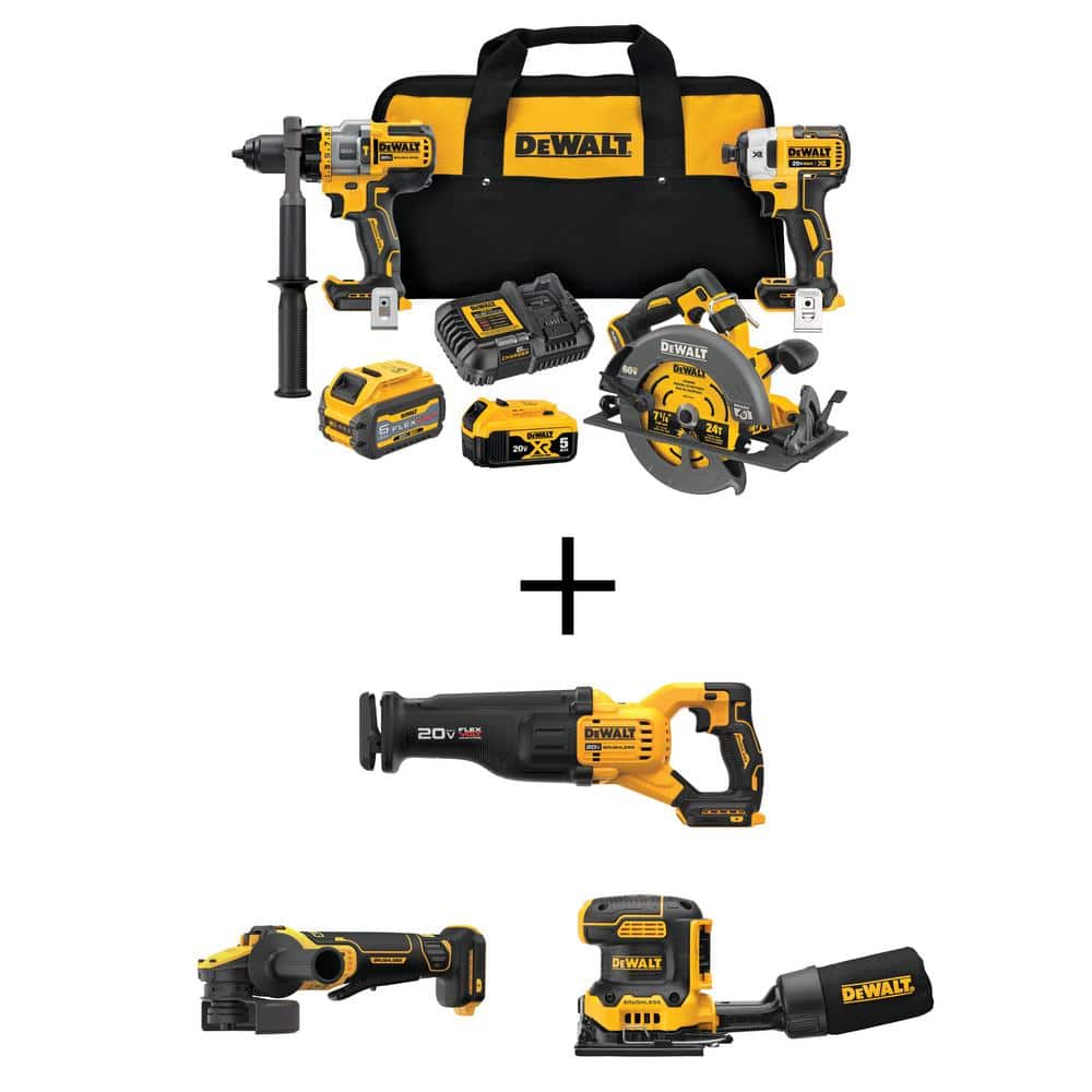 DEWALT 20V/60V MAX LithiumIon Cordless 3 Tool Combo Kit, 20V Recip Saw
