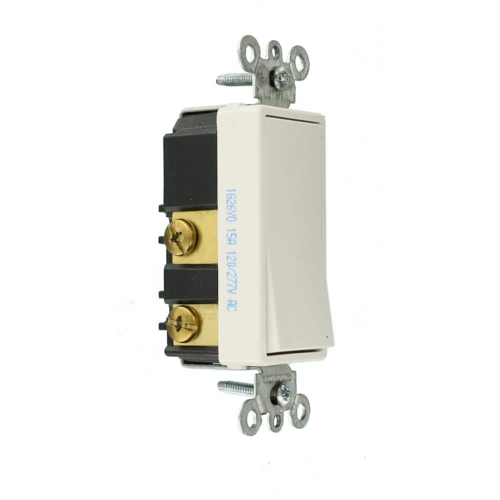 White 15A 4-Way Rocker Switch with Steel Strap