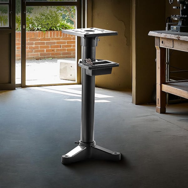 Bench Grinder Stand, Heavy-Duty Bench Grinder and Vise Floor Pedestal with 10.6 in. x 10.6 in. Mounting Plate