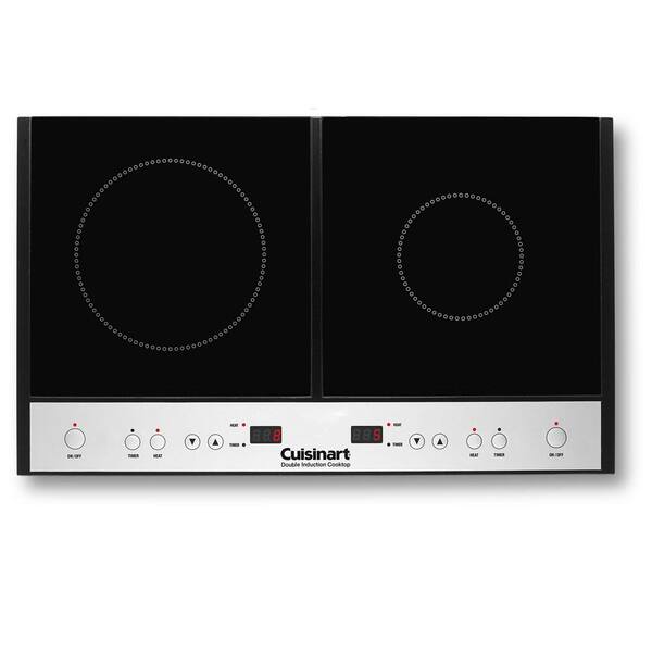 Cuisinart - 2-Burner 12 in. Glass Induction Cooktop with Temperature Control