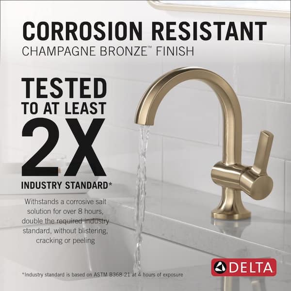 Delta Albion Gold Single Handle Single Hole Bathroom Faucet with