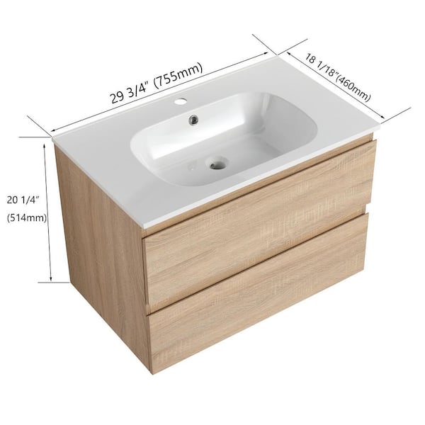 Hunstant 36 W x 20 D x 38 H Single Bathroom Vanity Laurel Foundry Modern Farmhouse Base Finish: Fairfax Oak