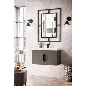 Columbia 31.5 in. W x 15.4 in. D x 16.9 in. H Single Bathroom in Vanity Ash Gray & White Engineered Stone Composite Top