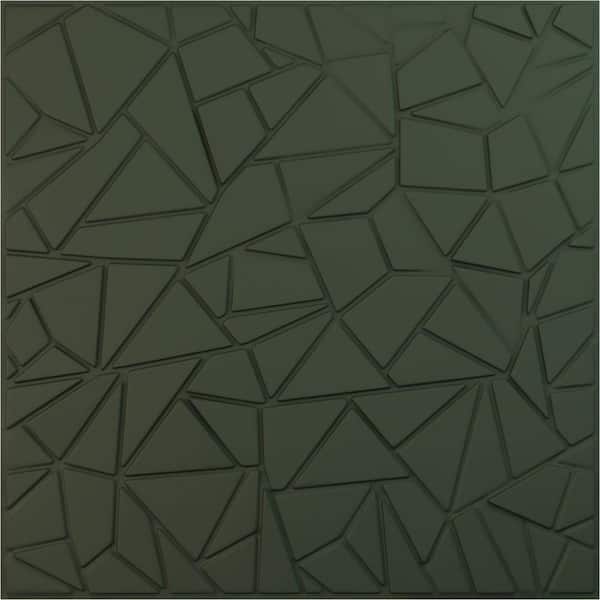Ekena Millwork 19 5/8 in. x 19 5/8 in. Elwod EnduraWall Decorative 3D Wall Panel, Satin Hunt Club Green (12-Pack for 32.04 Sq. Ft.)