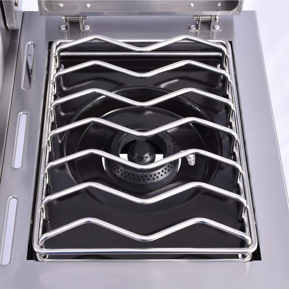 Stainless Steel 4-Burner Gas Grill with Side Burner