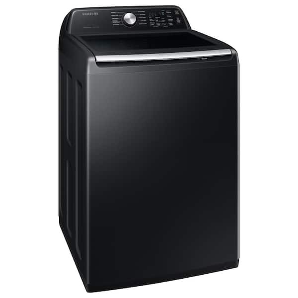 4.7 cu. ft. Large Capacity Smart Top Load Washer with Active WaterJet in  Brushed Black