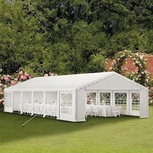 20 ft. x 40 ft. Large Outdoor Canopy Wedding Party Tent in White with Removable Side Walls