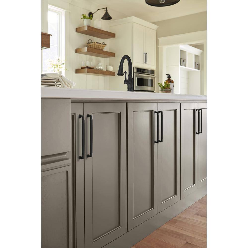 Matte Black Modern Cabinet Pull with Mounting Hardware