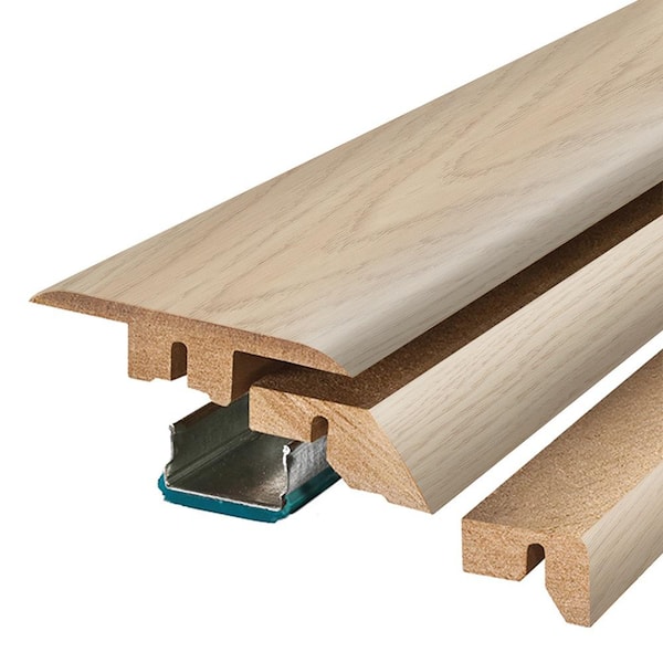 PERFORMANCE ACCESSORIES Spring Park 0.75 in. T x 2.37 in. W x 78.7 in. L Textured Wood Look Laminate Moulding/Trim 4 in 1 Molding
