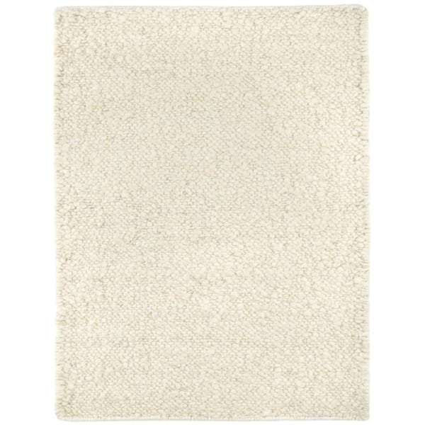 Holmstead Handwoven Wool Ivory 5 ft. x 8 ft. Indoor Area Rug