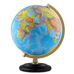 Navigator Plus 16 in. Tall x 12 in. dia Decorative Desktop World Globe