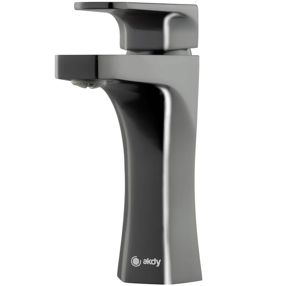 Single Hole Single-Handle Bathroom Faucet in Brushed Graphite Black