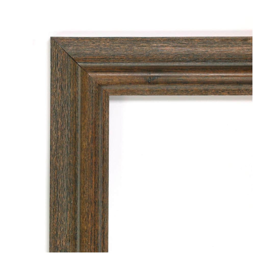 Distressed Rustic Brown Wood Rectangular Bathroom Vanity Mirror