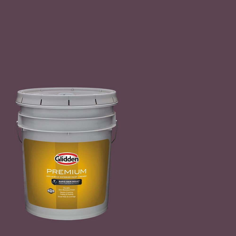 Glidden Premium 5 gal. PPG1046-7 Purple Basil Flat Exterior Latex
