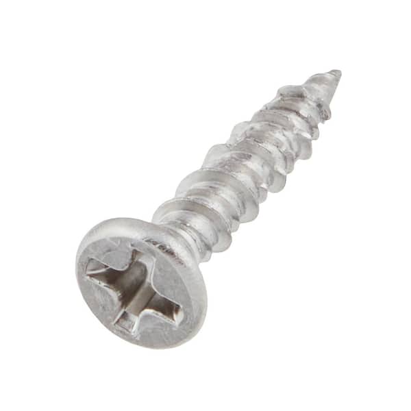 Marine Grade Stainless Steel #6 X 3/4 in. Flat Head Phillips Screw (50 Pieces)